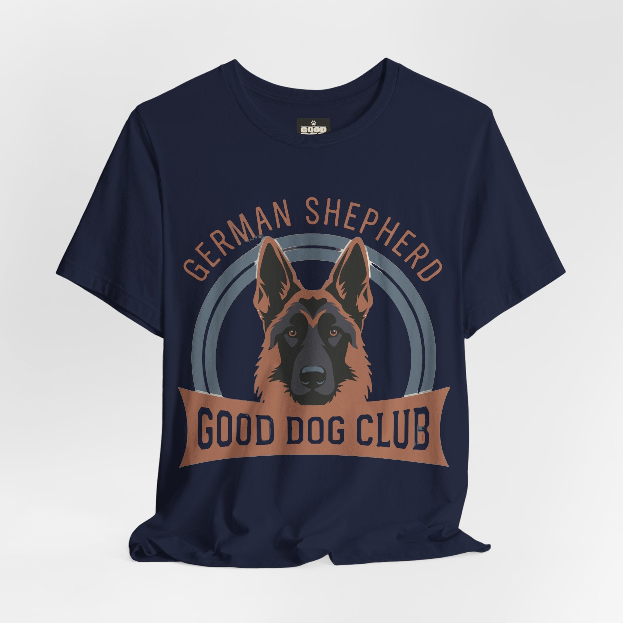 German Shepherd Tee — "Good Dog Club" Graphic T-Shirt