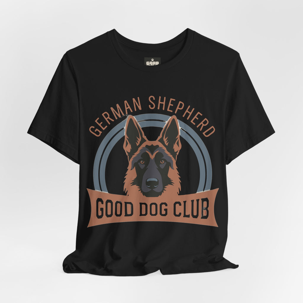 German Shepherd Tee — "Good Dog Club" Graphic T-Shirt