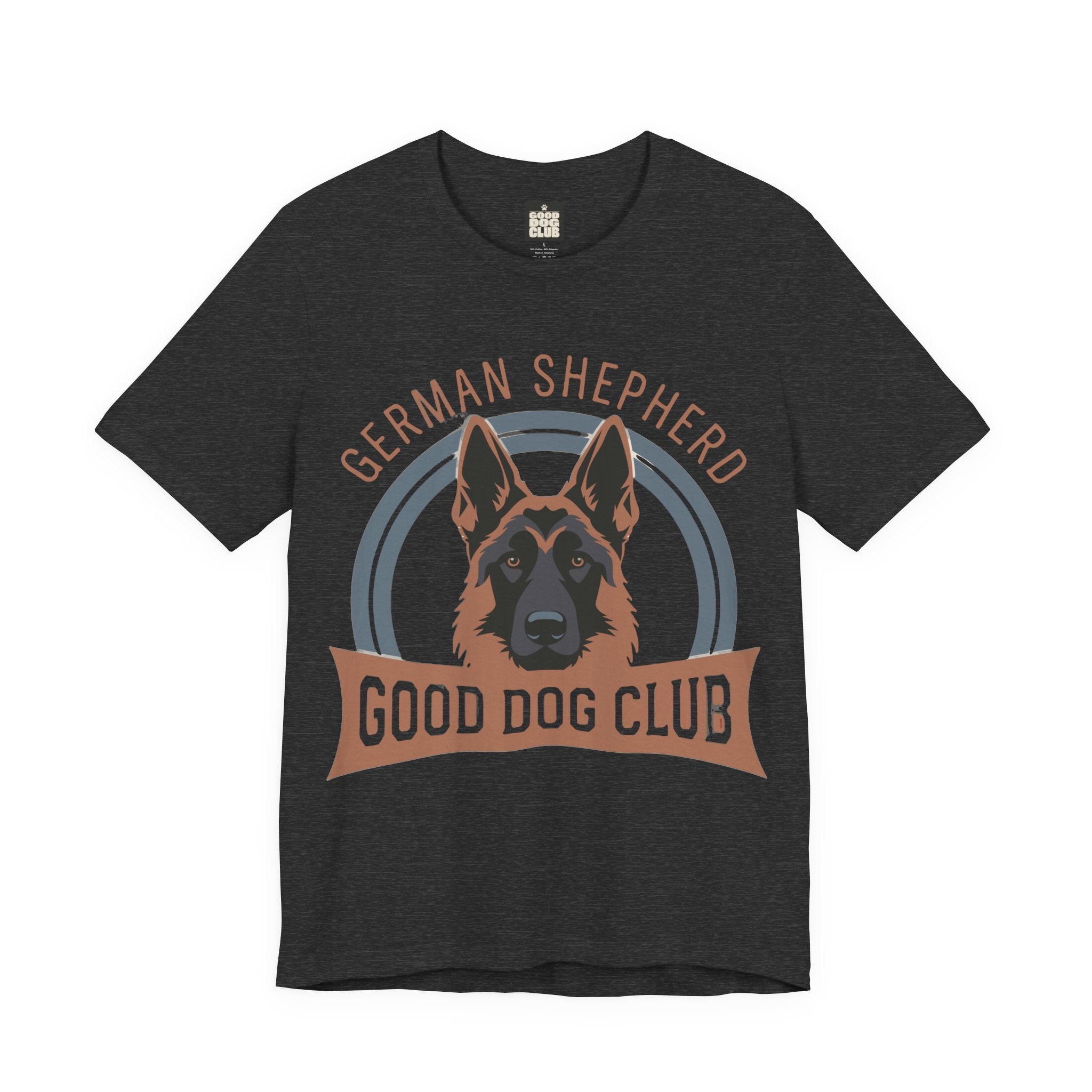 German Shepherd Tee — "Good Dog Club" Graphic T-Shirt