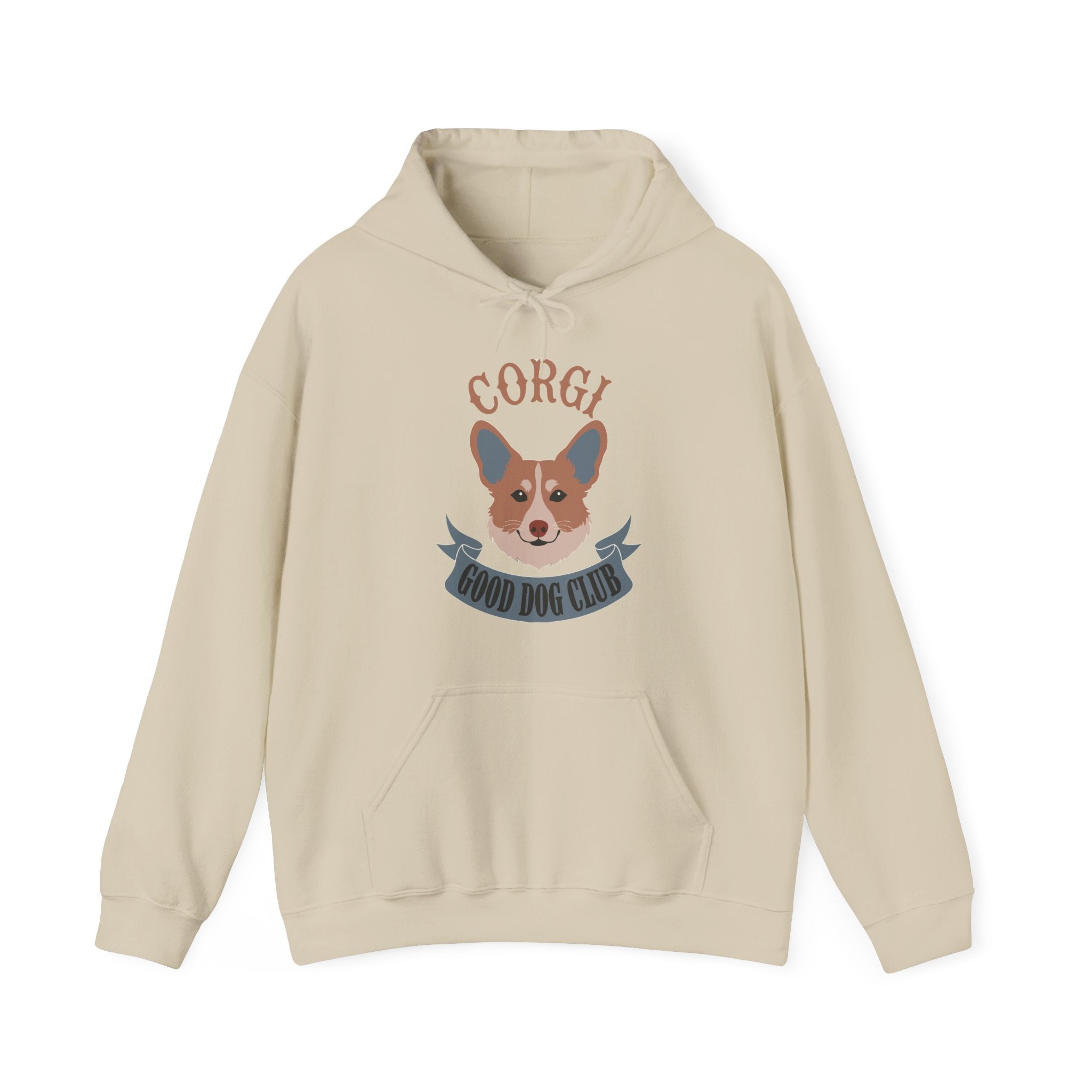 Corgi Hooded Sweatshirt - 'Good Dog Club' Cute Corgi Graphic Hoodie