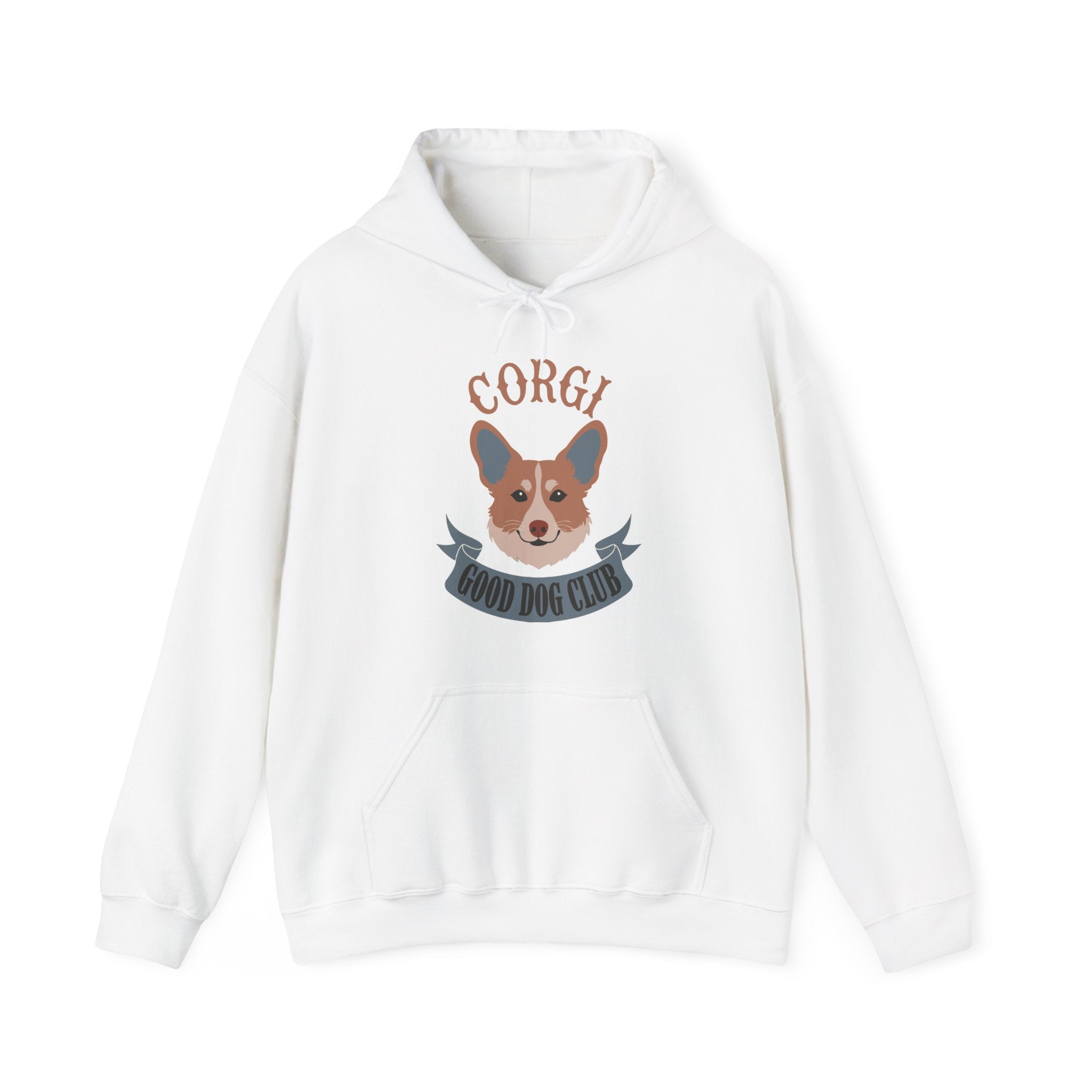 Corgi Hooded Sweatshirt - 'Good Dog Club' Cute Corgi Graphic Hoodie