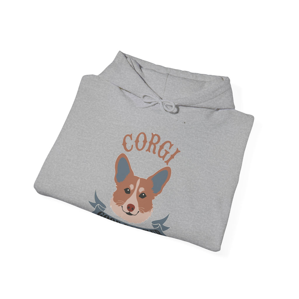 Corgi Hooded Sweatshirt - 'Good Dog Club' Cute Corgi Graphic Hoodie