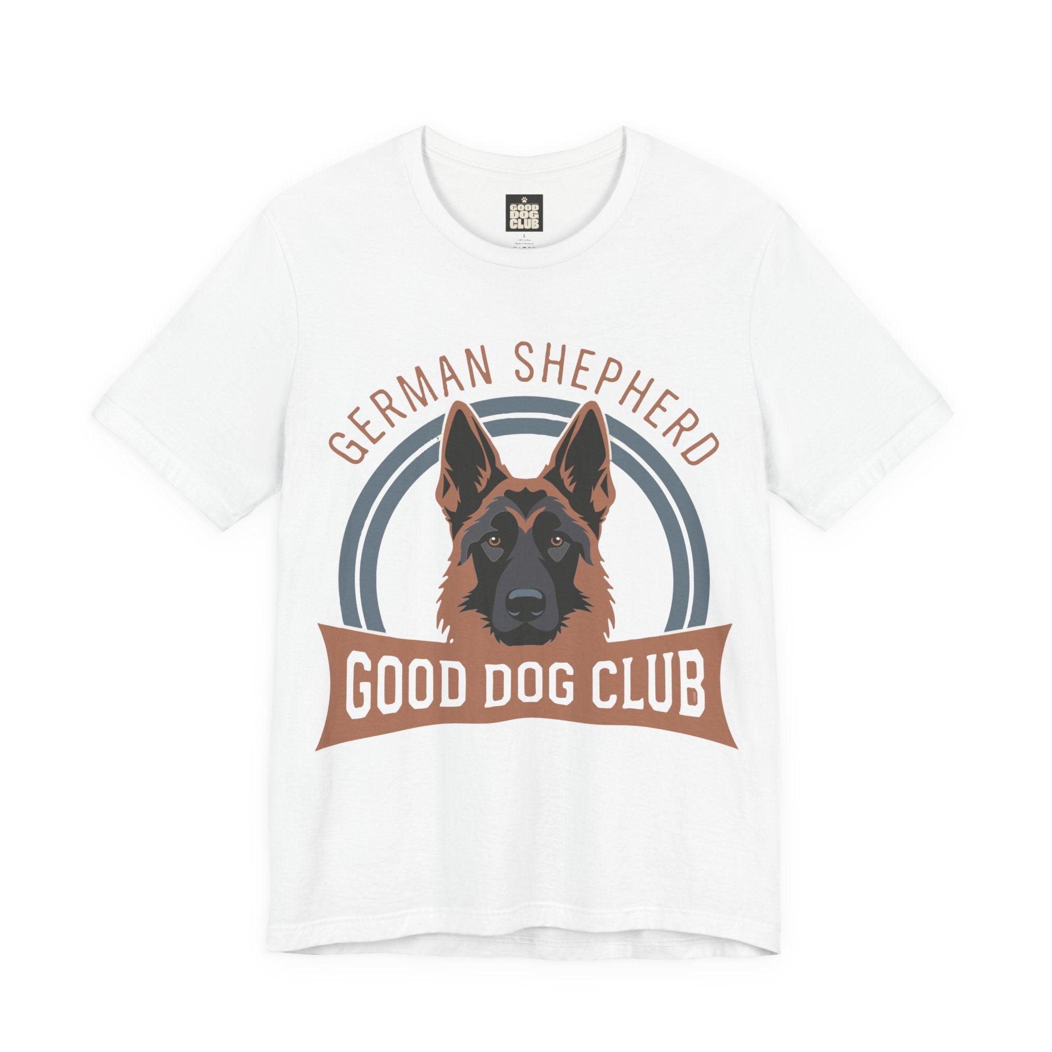 German Shepherd Tee — "Good Dog Club" Graphic T-Shirt