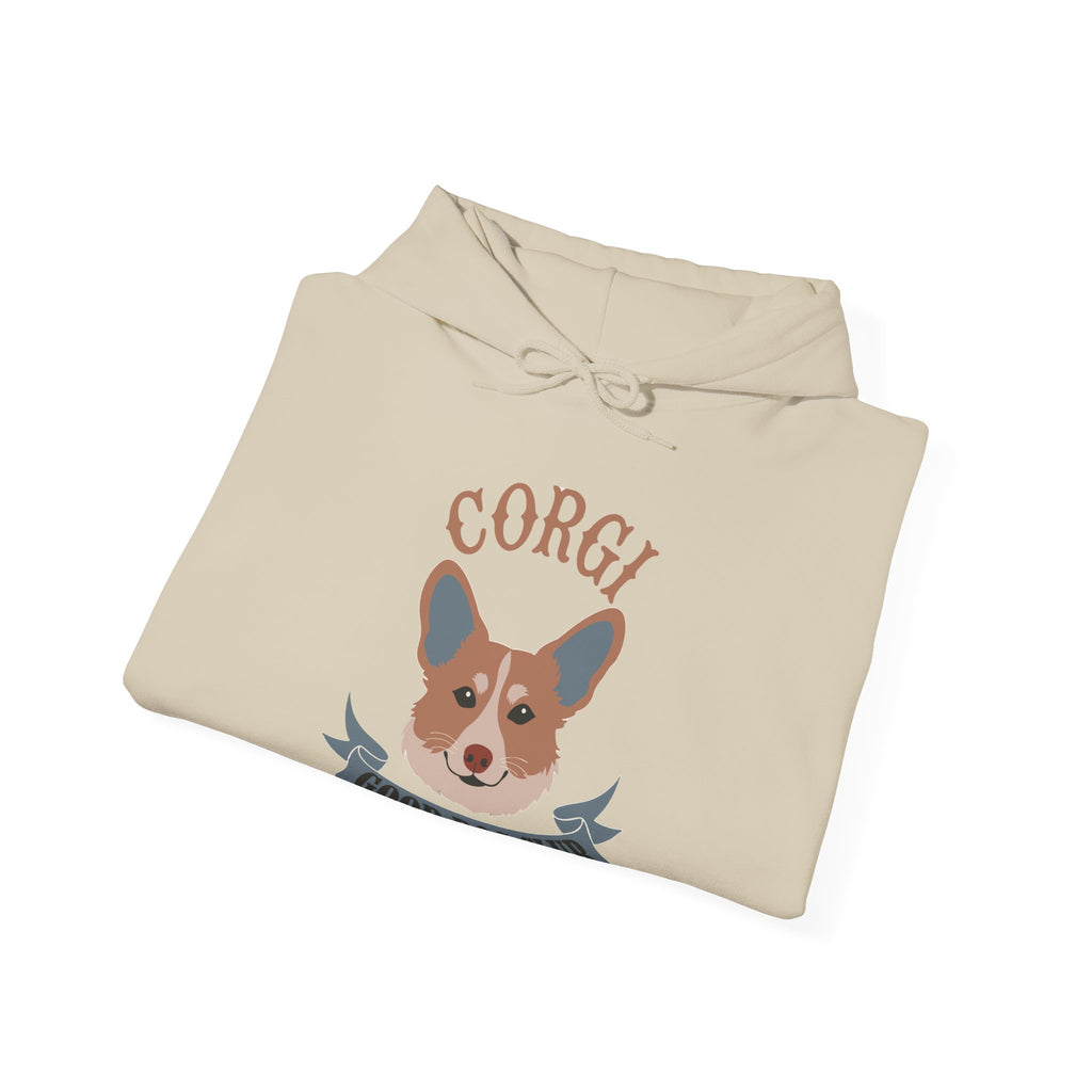 Corgi Hooded Sweatshirt - 'Good Dog Club' Cute Corgi Graphic Hoodie