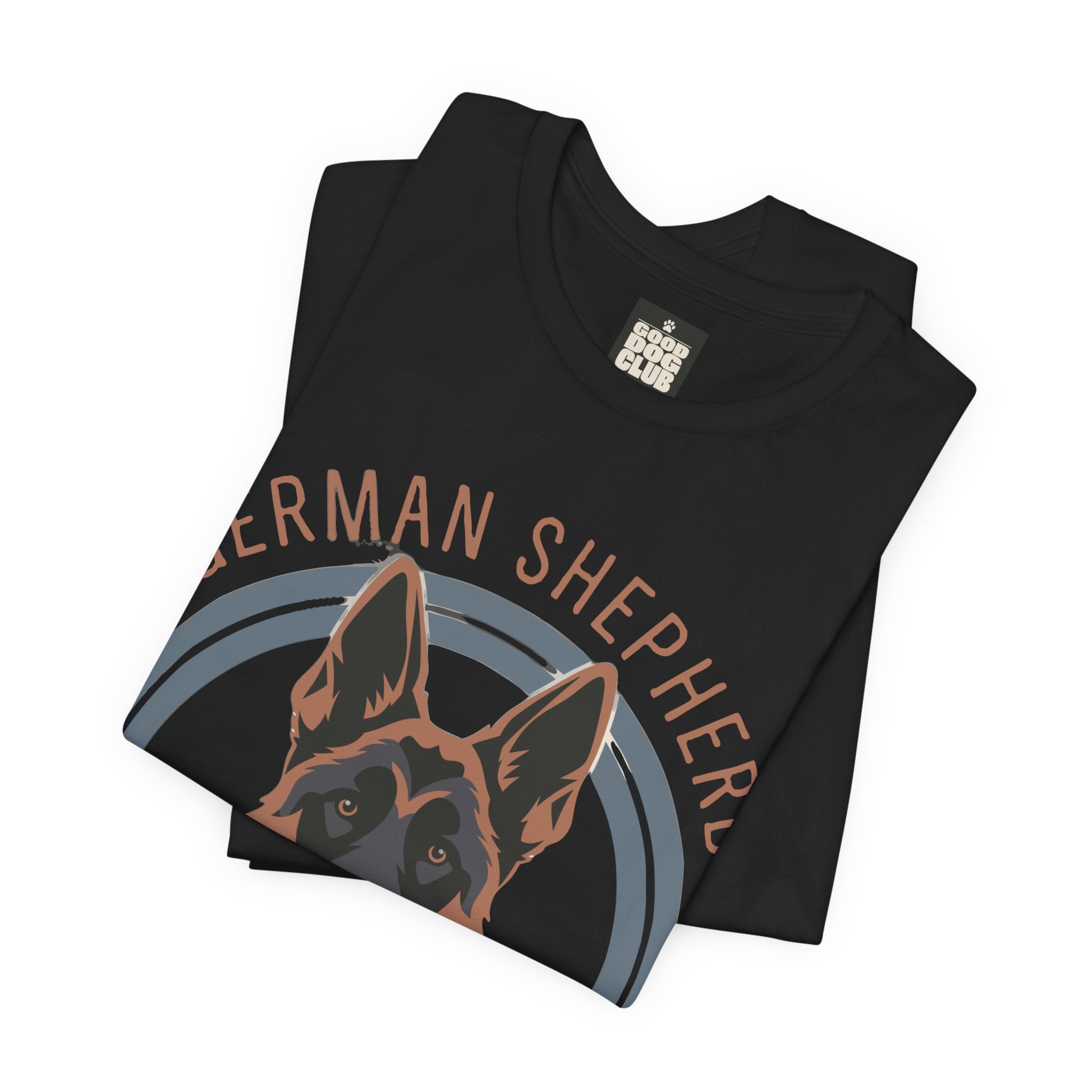 German Shepherd Tee — "Good Dog Club" Graphic T-Shirt