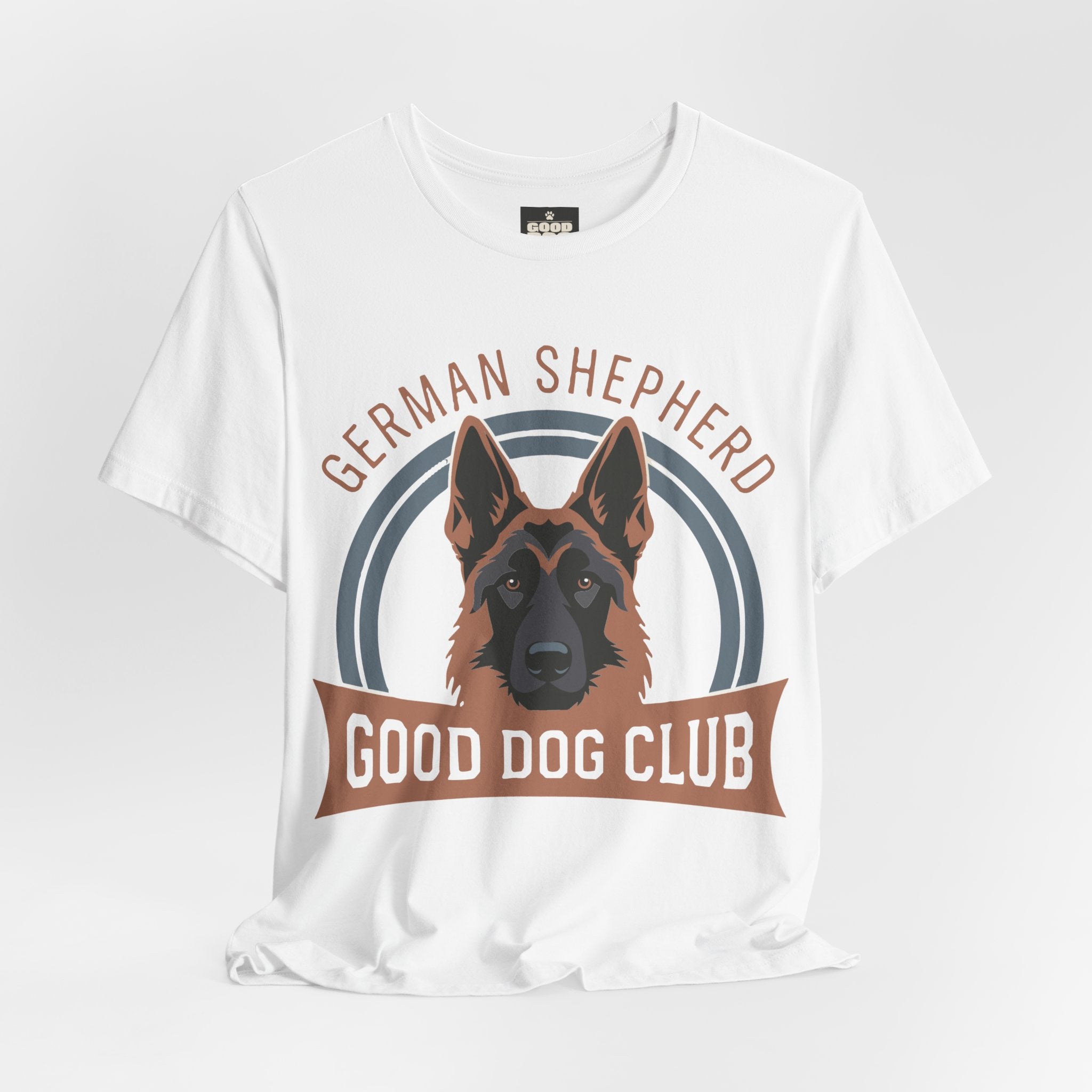 German Shepherd Tee — "Good Dog Club" Graphic T-Shirt