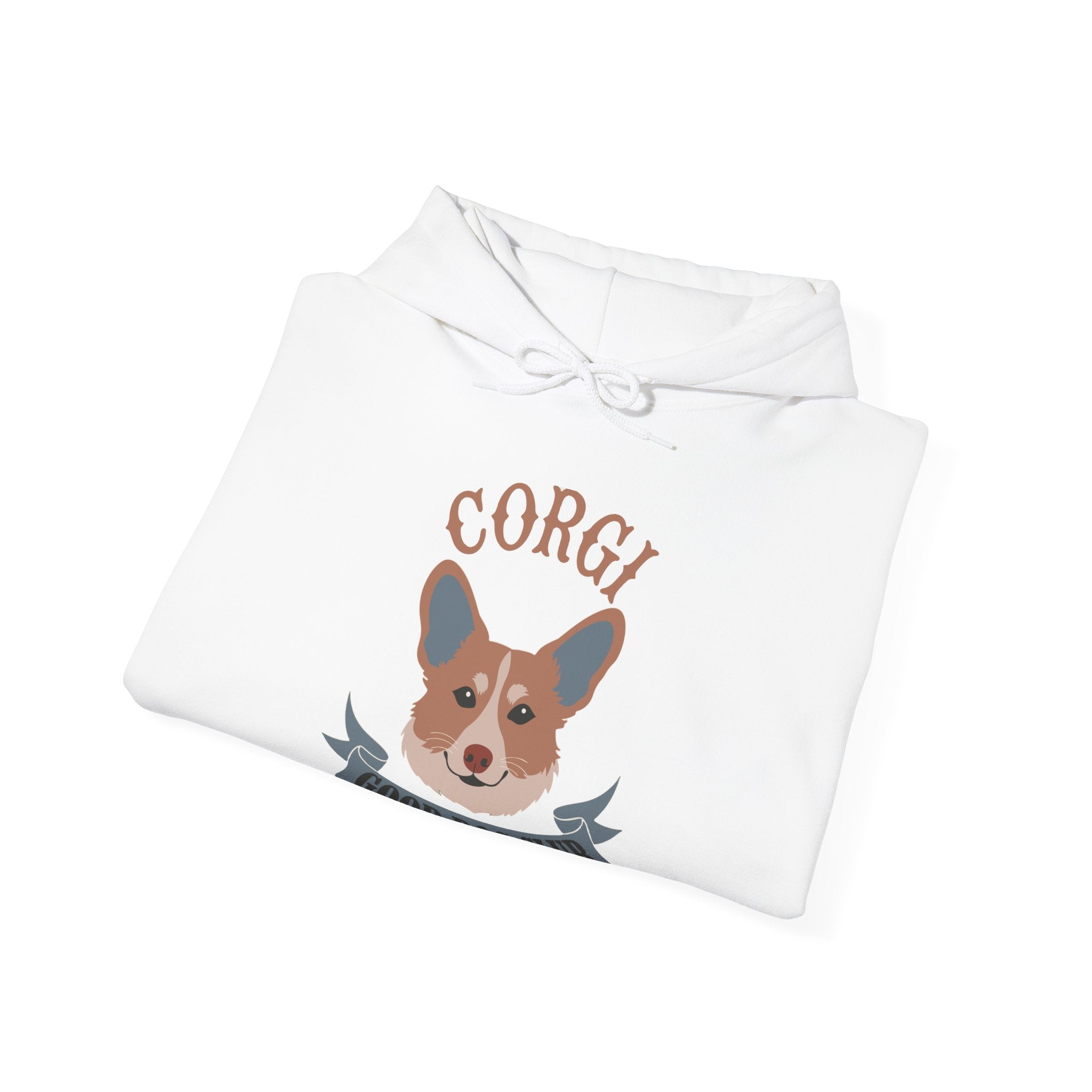 Corgi Hooded Sweatshirt - 'Good Dog Club' Cute Corgi Graphic Hoodie