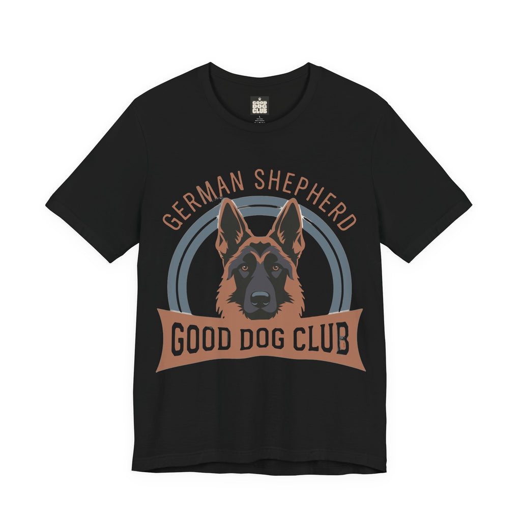 German Shepherd Tee — "Good Dog Club" Graphic T-Shirt