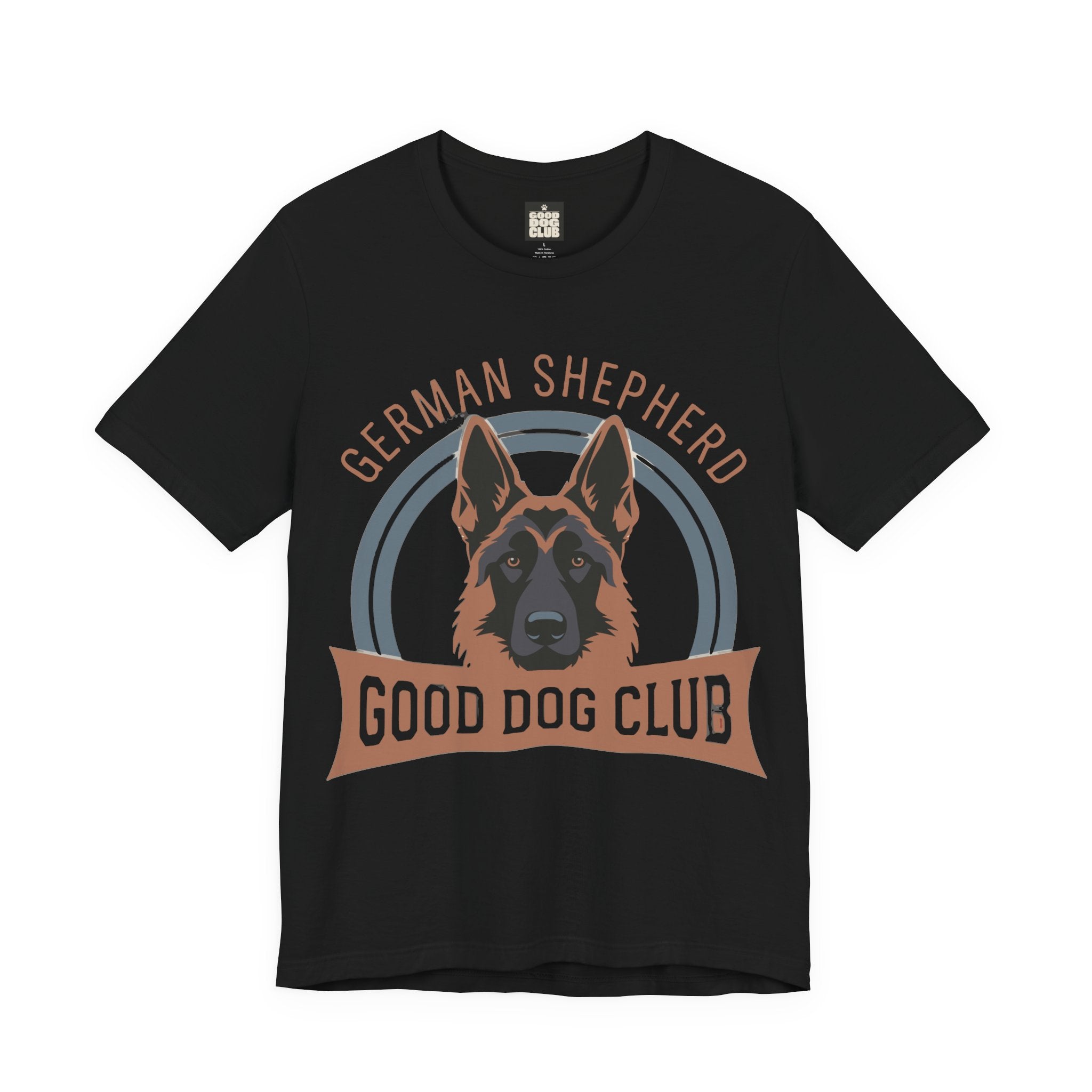 German Shepherd Tee — "Good Dog Club" Graphic T-Shirt