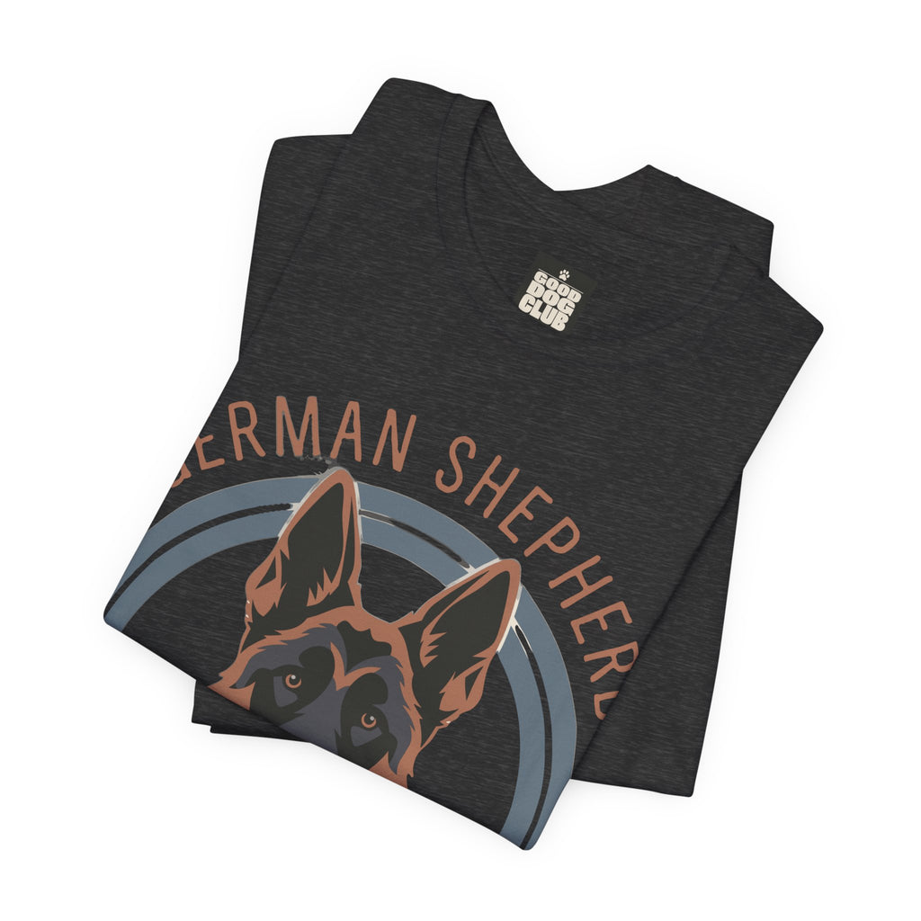 German Shepherd Tee — "Good Dog Club" Graphic T-Shirt