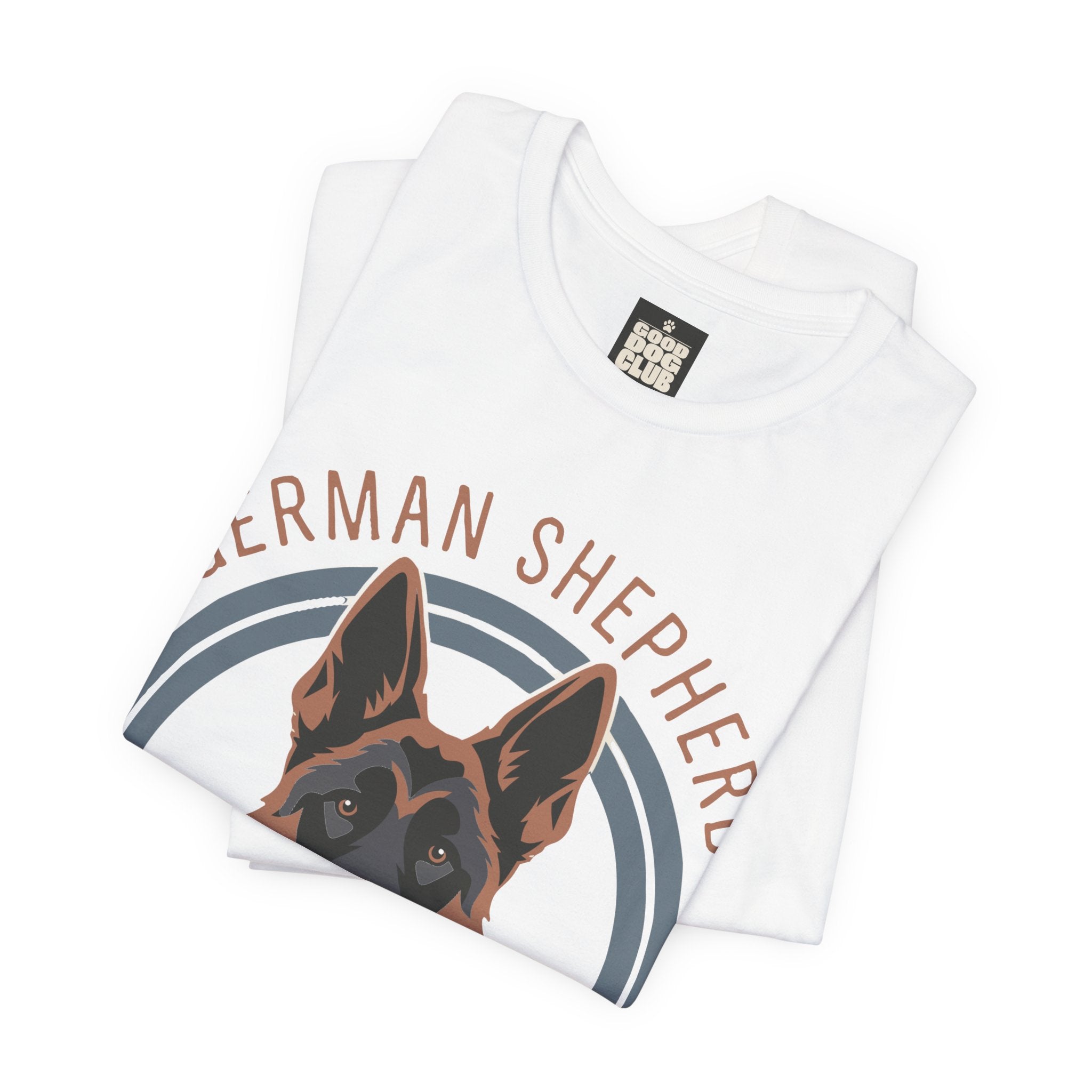 German Shepherd Tee — "Good Dog Club" Graphic T-Shirt