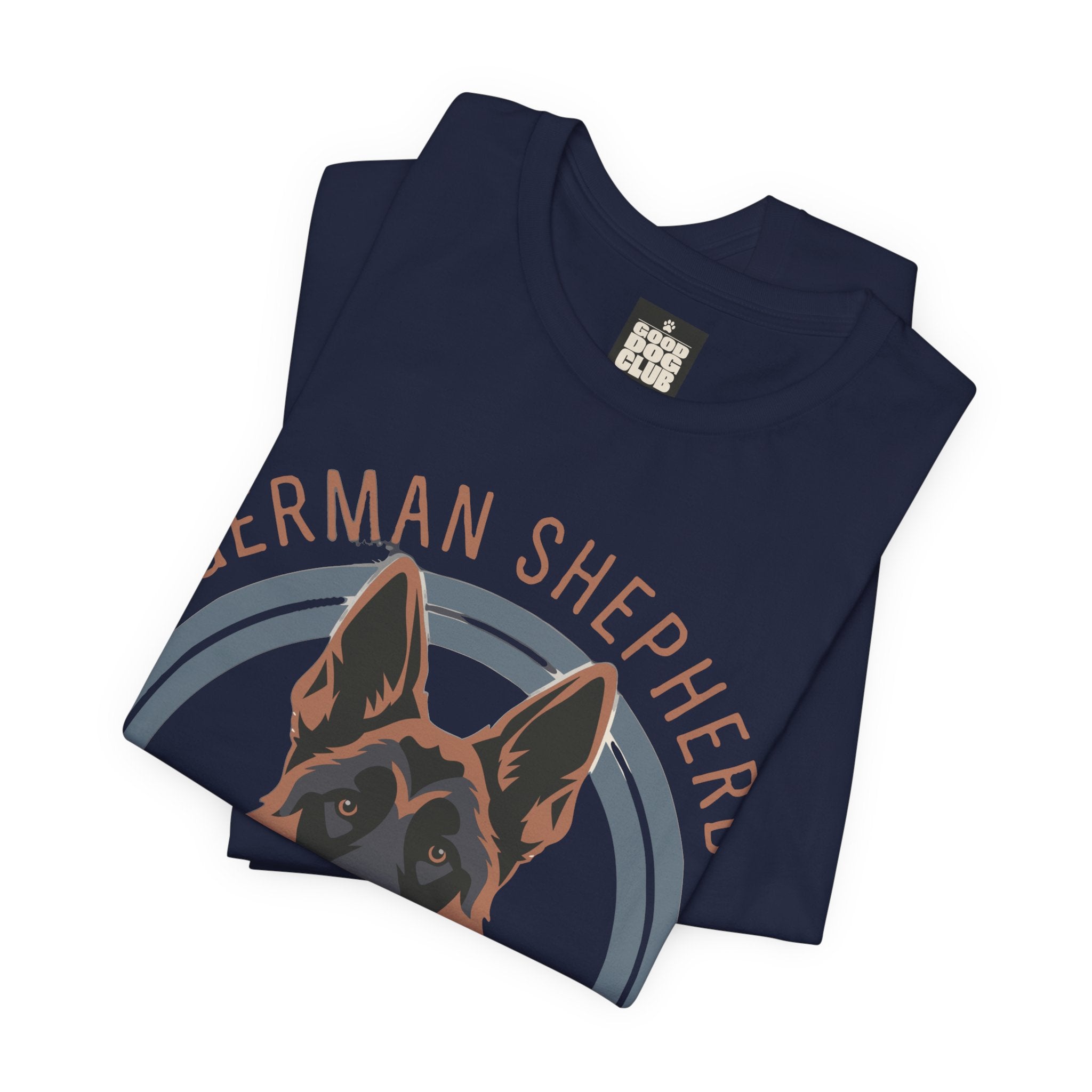German Shepherd Tee — "Good Dog Club" Graphic T-Shirt